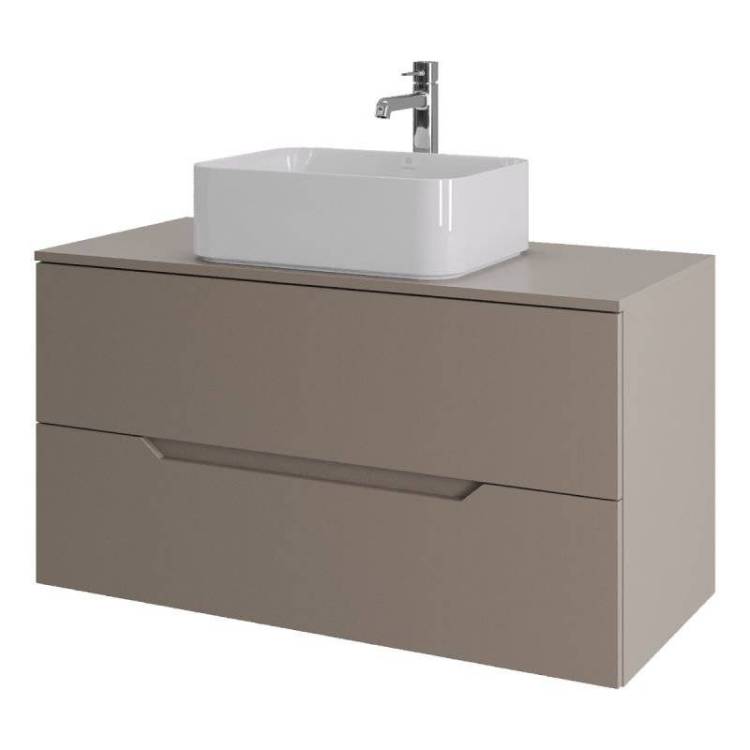 Тумба с раковиной Orange Line Li-100TuLMDF+B02-460W латте матовый, 100 см