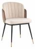Стул Stool Group Пенелопа FDC8054 FUT-51 + FUT-52 велюр, бежевый+коричневый