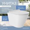 Унитаз подвесной Aqueduto Cone CONT0110 безободковый, сиденье микролифт, белый глянцевый фото 2