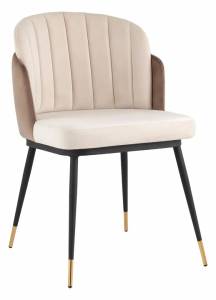 Стул Stool Group Пенелопа FDC8054 FUT-51 + FUT-52 велюр, бежевый+коричневый