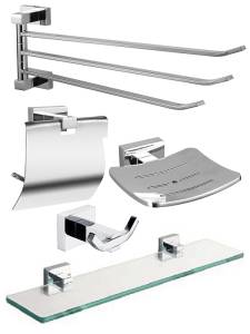 Набор аксессуаров для ванной Bath Plus Bruklin BR-SET-03 хром