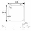 Поддон для душа Abber AD3D080 белый, 80x80x13 фото 9
