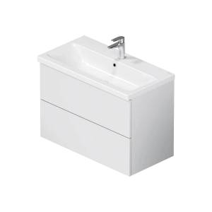 Тумба с раковиной Am.Pm Gem M90-FHX0802WG-WCC0802WG подвесная, 2 ящика, белый глянец, 80 см