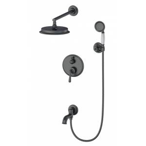 Душевой комплект Wonzon & Woghand WW-88939008-BGM темный графит
