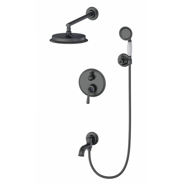 Душевой комплект Wonzon & Woghand WW-88939008-BGM темный графит