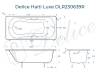 Чугунная ванна Delice Haiti Luxe DLR230639R 180x80, белая, с ручками, с ножками фото 9