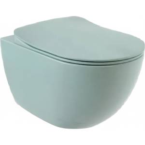 Унитаз подвесной Creavit Free FE322-11NY00E-0000 безободковый, ментол матовый