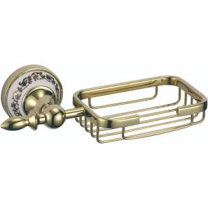 Мыльница решетка настенная Savol 68b S-06832B золото