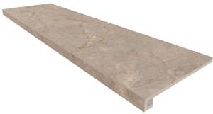 Ступень Estima Bernini 67323 Set/Steptrade/BR02_NS/33x120/Riser/BR02_NS/14,5x120 Beige 33x120 неполированная с бортиком + Подступенок 14,5x120