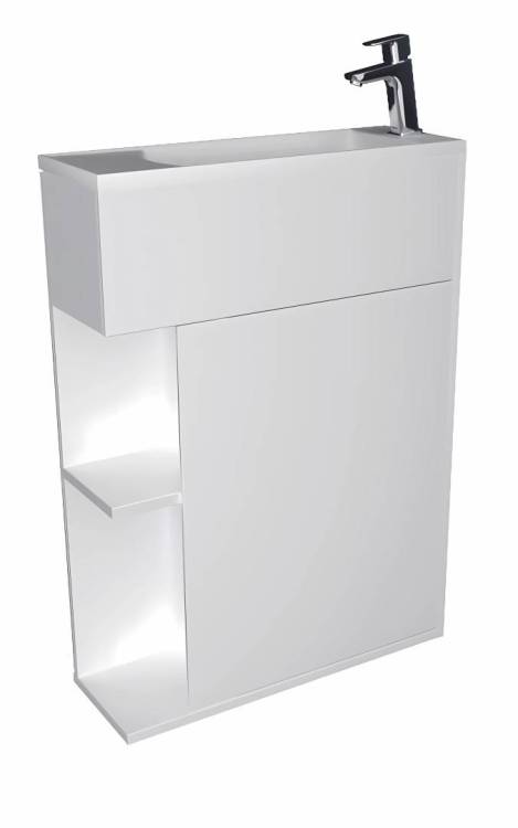 Тумба с раковиной 1MarKa Stretto У94717 60 см, белый