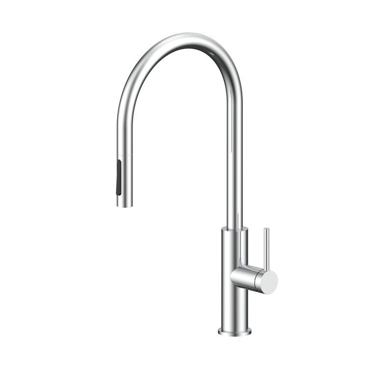 Смеситель для кухни Paulmark Senso Se215180-CR с выдвижным изливом, хром