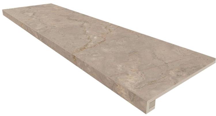 Ступень Estima Bernini 67323 Set/Steptrade/BR02_NS/33x120/Riser/BR02_NS/14,5x120 Beige 33x120 неполированная с бортиком + Подступенок 14,5x120