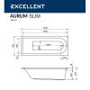 Акриловая ванна ACTIMA Aurum Slim 150x70 на каркасе фото 6