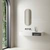 Раковина Vincea Solid Surface VWB-6S112MW из искусственного камня, 1200x400x200, подвесная, цвет белый матовый