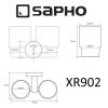 Подстаканник SAPHO X-ROUND двойной, стеклянный для зубных щёток с держателем, 160x95x90 мм, хром фото 2