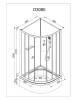 Душевая кабина AvaCan D3080N без крыши, 80x80x203 фото 19