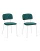 Набор из 2 стульев Stool Group Chao 3277-ST-2 CD2302-21 d-green w.l X2 темно-зеленый белые ножки