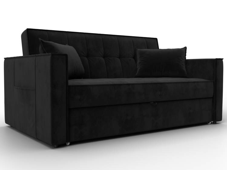 Диван прямой Лига Диванов Лига-104 (140) 134873 Черный