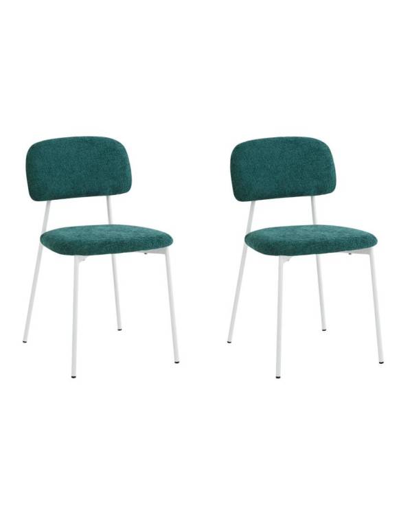 Набор из 2 стульев Stool Group Chao 3277-ST-2 CD2302-21 d-green w.l X2 темно-зеленый белые ножки