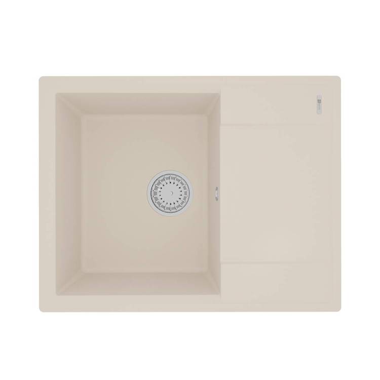 Кухонная мойка Lemark IMANDRA 640 9910024 врезная прямоугольная с крылом из кварцгранита шампань