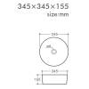 Накладная раковина Orange B07-345W санфарфор, белый глянец фото 2