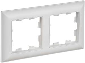 Рамка 2-постовая IEK Brite BR-M22-12-K91 арктический белый/белый