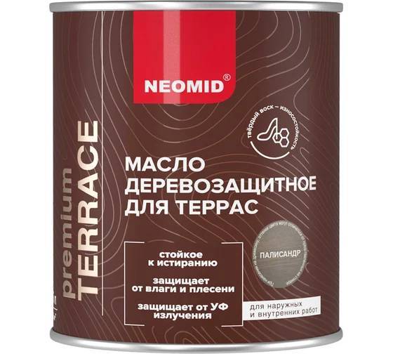 Масло для деревянных фасадов Neomid Facade шелковисто-матовое палисандр 0.75 л