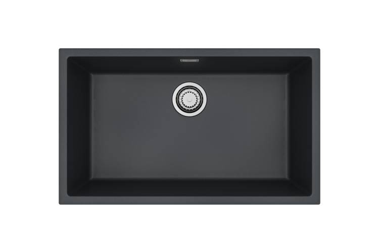Мойка кухонная Alveus Granital Omni 40 1150063 Deep Black-G90 с сифоном, 75x45