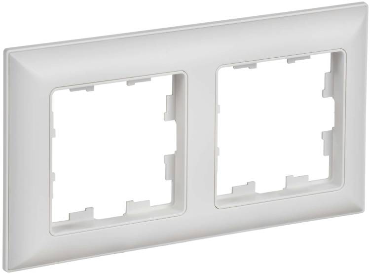 Рамка 2-постовая IEK Brite BR-M22-12-K91 арктический белый/белый