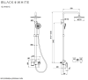 Душевая стойка Black&White GL-9103-BG брашированное золото фото 2