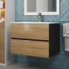 Тумба под раковину Uperwood Barsa 2930205157 подвесная, черная, дуб сонома, 70 см фото 3