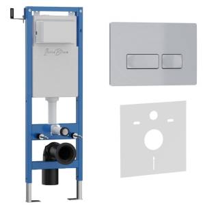 Система инсталляции для унитазов Iberica Blanca Esti-R IB.001M.214 кнопка смыва хром матовый