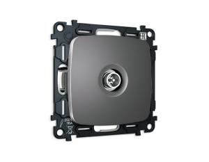 Комплект механизма TV розетки оконечной Ambrella Volt MO MO663005 антрацит серый