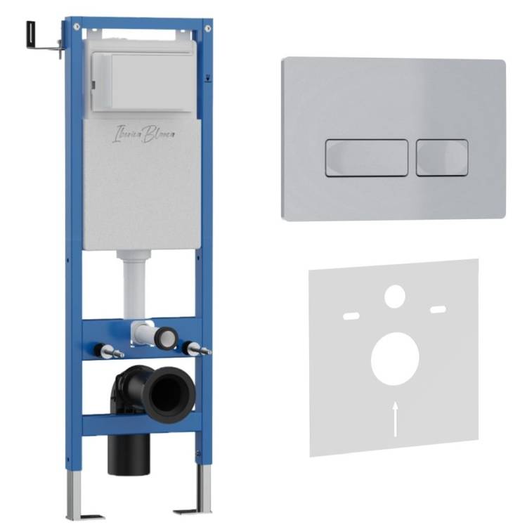 Система инсталляции для унитазов Iberica Blanca Esti-R IB.001M.214 кнопка смыва хром матовый