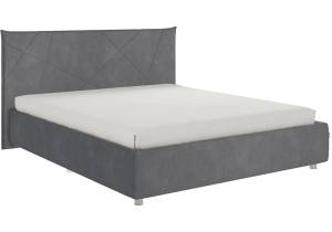 Кровать Woodville Бест 524150 велюр графит с основанием 160x200