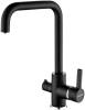 Мойка кухонная Paulmark PM317850-BLM черный металлик + Смеситель Paulmark Logas Lo213021-418 для кухонной мойки, черный металлик фото 4