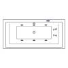 Акриловая ванна Excellent Crown Grand 190x90 "LINE" (бронза) фото 2