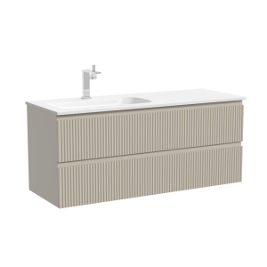 Тумба с раковиной Sancos Snob R левая, Beige Soft, 120x52