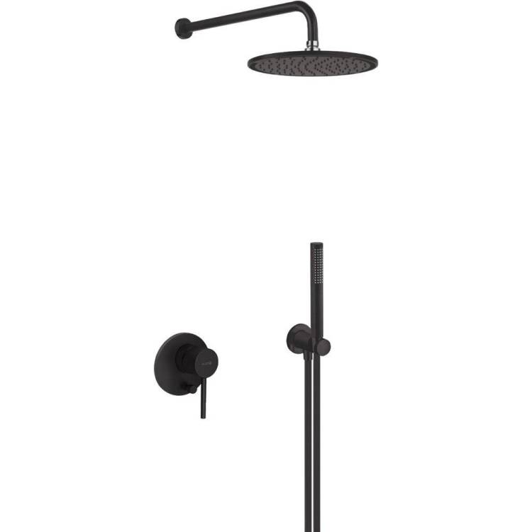 Душевой комплект Kludi Bozz 387363976 черный матовый, с внутренней частью