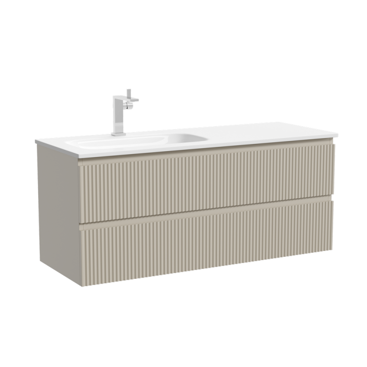 Тумба с раковиной Sancos Snob R левая, Beige Soft, 120x52