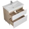 Тумба с раковиной Uncoria Арно 80 58003 белый, дуб сонома фото 2