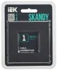 Рамка 1-постовая IEK Skandy SK-M12-M-K02 черный фото 5
