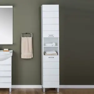 Шкаф-пенал Aquanet Доминика 35 белый