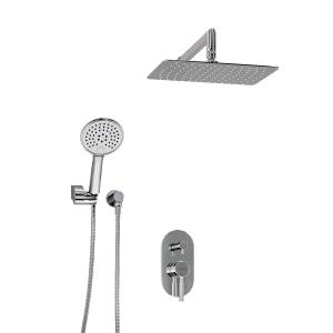 Душевой комплект Wasserkraft A16169 с верхней душевой насадкой, хром, встраиваемый, с лейкой