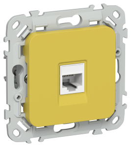 Розетка компьютерная RJ45 IEK Flite FI-K12-1-K44 желтый карри