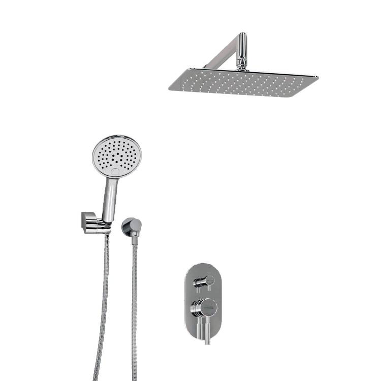 Душевой комплект Wasserkraft A16169 с верхней душевой насадкой, хром, встраиваемый, с лейкой