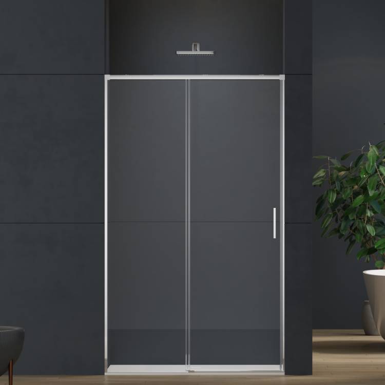 Душевая дверь в нишу Vincea Soft 2 VDS-3SO2100CL профиль хром, стекло прозрачное, 100x200