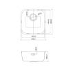 Мойка кухонная Iddis Mate MAT44GMi77 графит, 44.6x44.6 фото 14