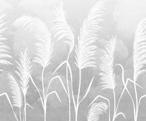 3D Фотообои Artegrafico «Колосья на небесном фоне в серых тонах» NJ-034 песок