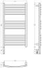 Полотенцесушитель электрический Сунержа Богема 3.1 00-6002-8040 выгнутый, 80x40 фото 4